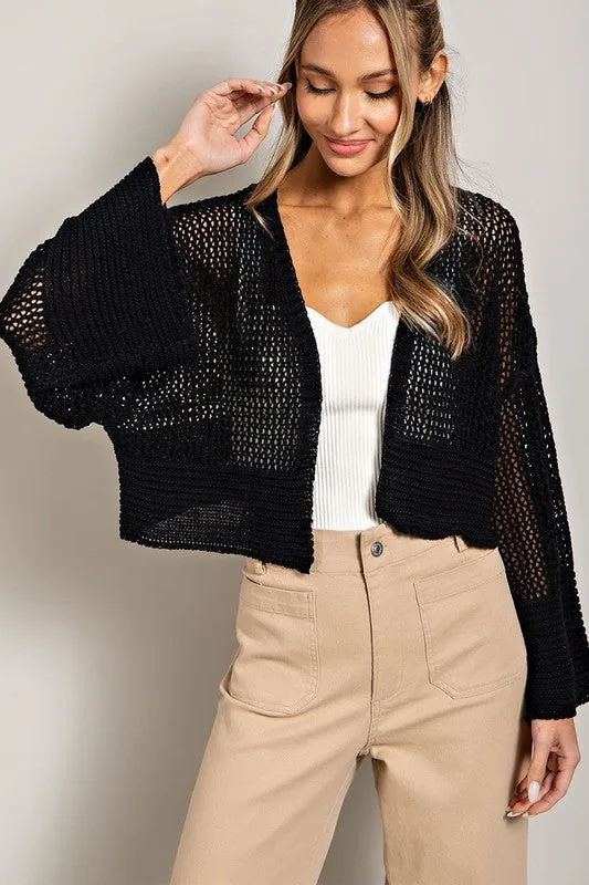 eesome Eyelet Knit Cardigan