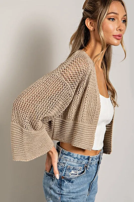 eesome Eyelet Knit Cardigan
