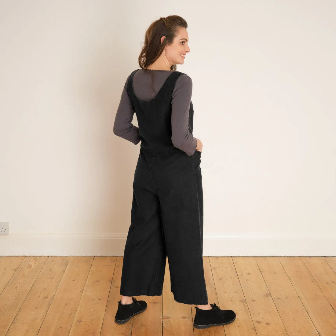 Evelyn Black Denim Jumpsuit