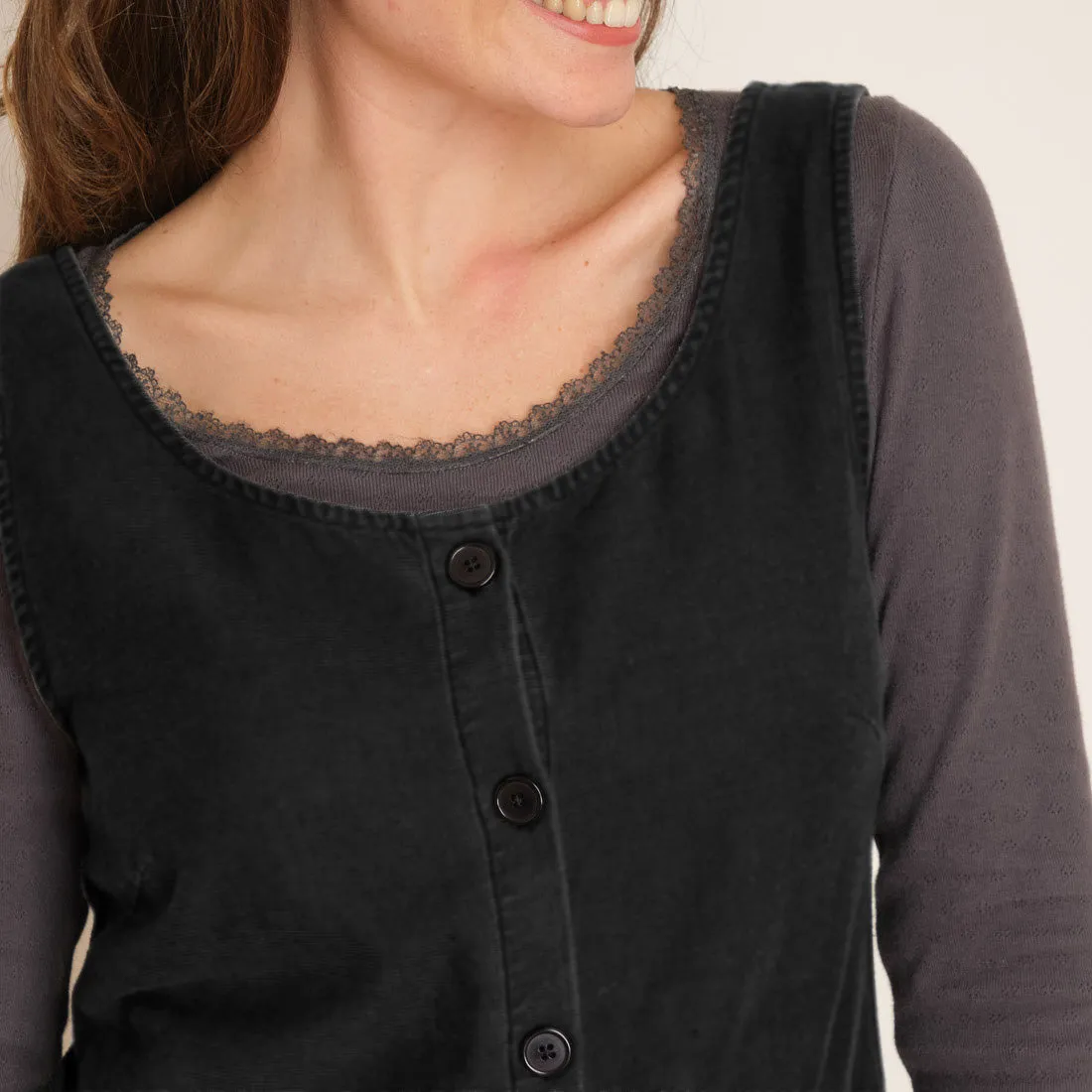 Evelyn Black Denim Jumpsuit