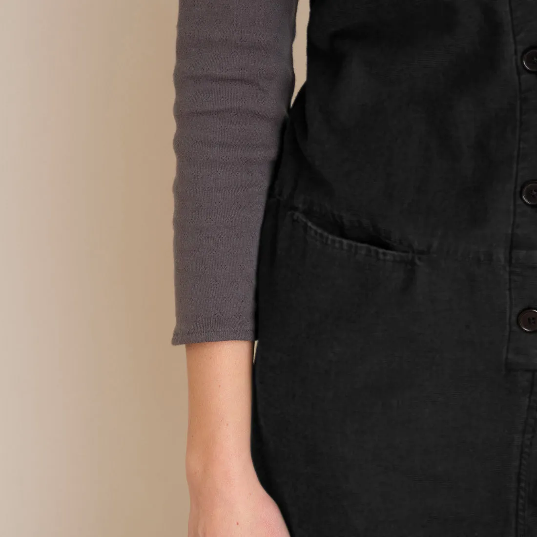 Evelyn Black Denim Jumpsuit