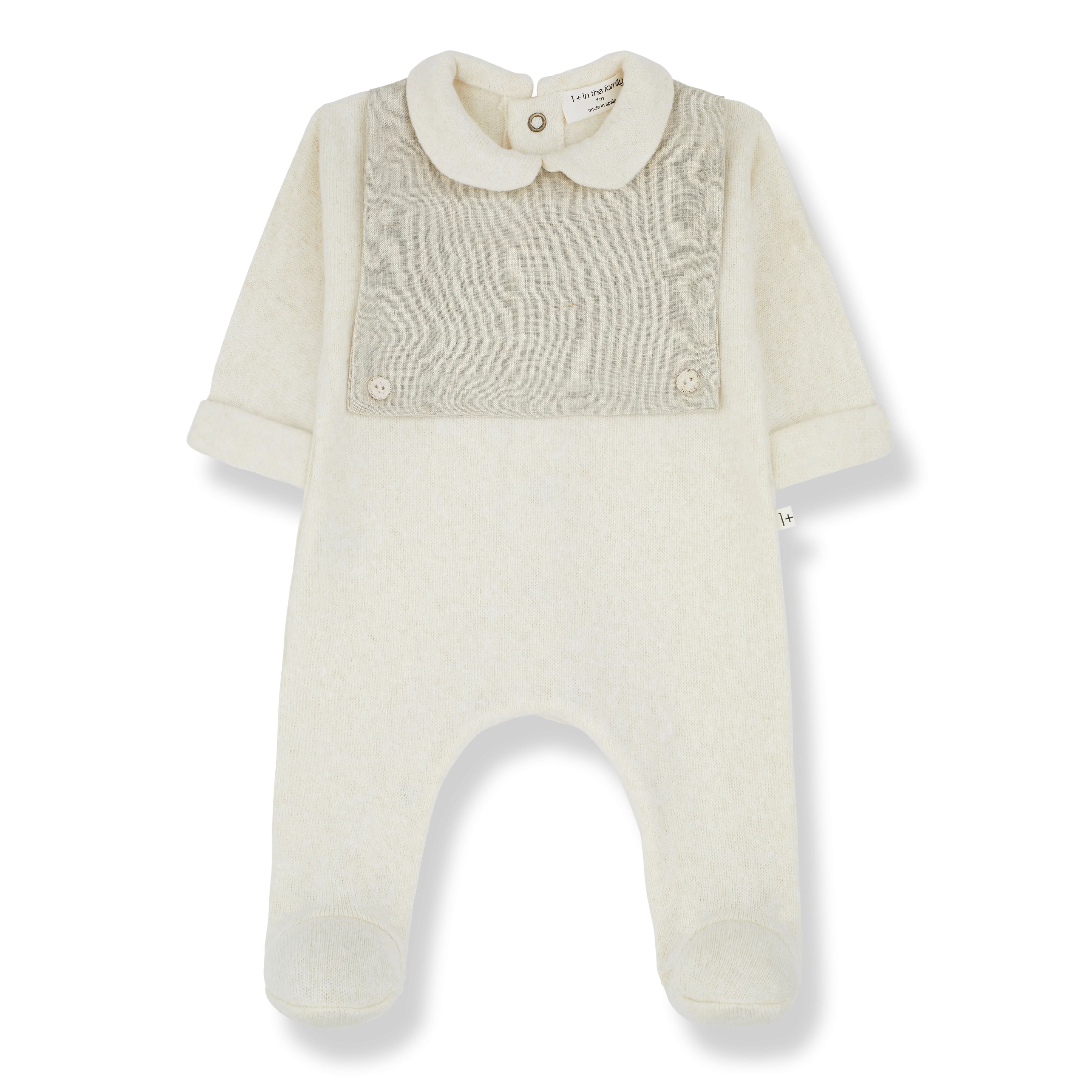 GLORIA jumpsuit w/feet - ecru