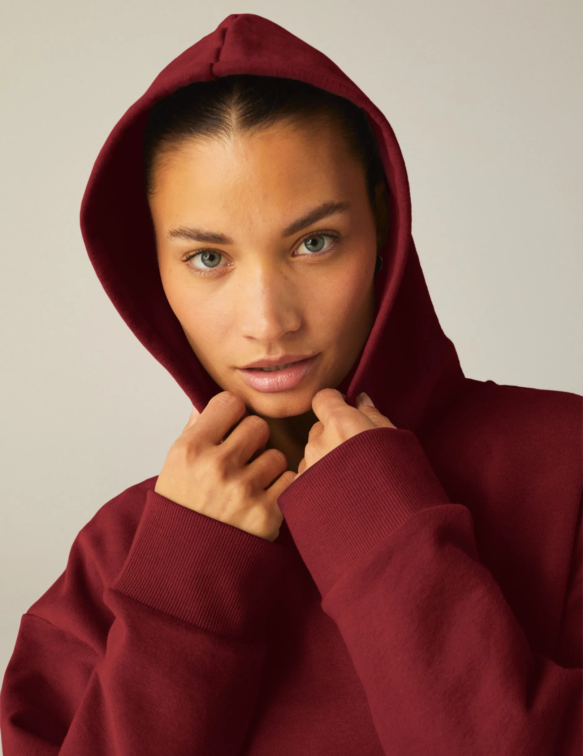 Happiness Fleece Cropped Hoodie