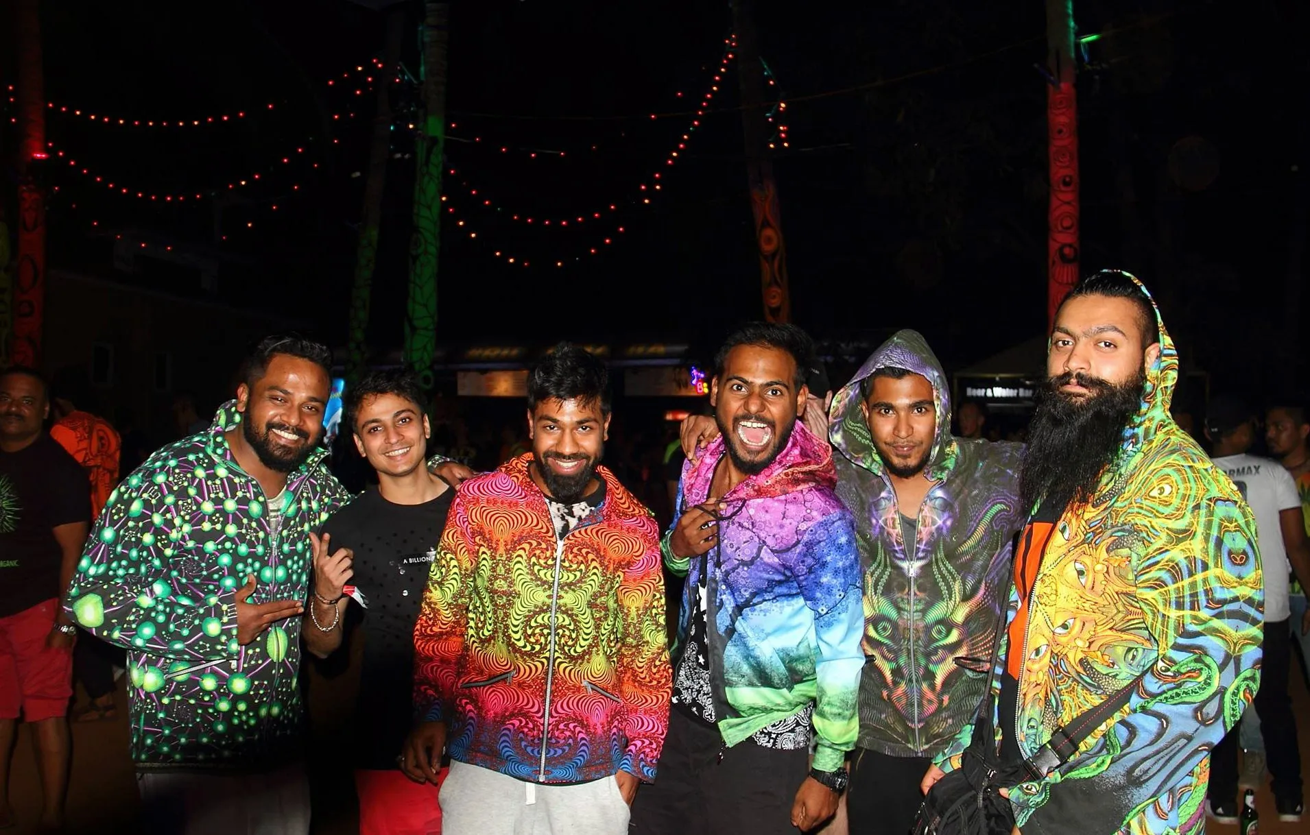 Hooded Zip Jacket : Rainbow Fractal