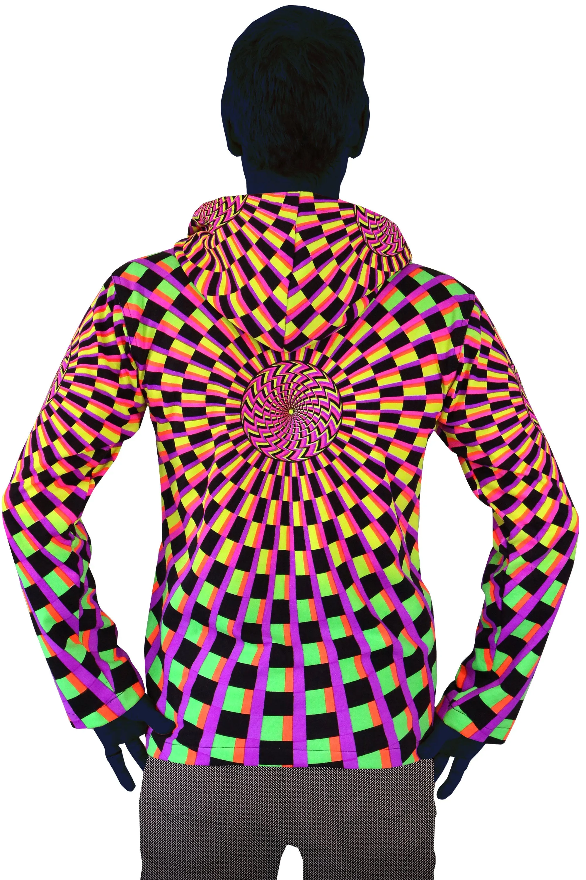 Hooded Zip Jacket : Rainbow Vertigo