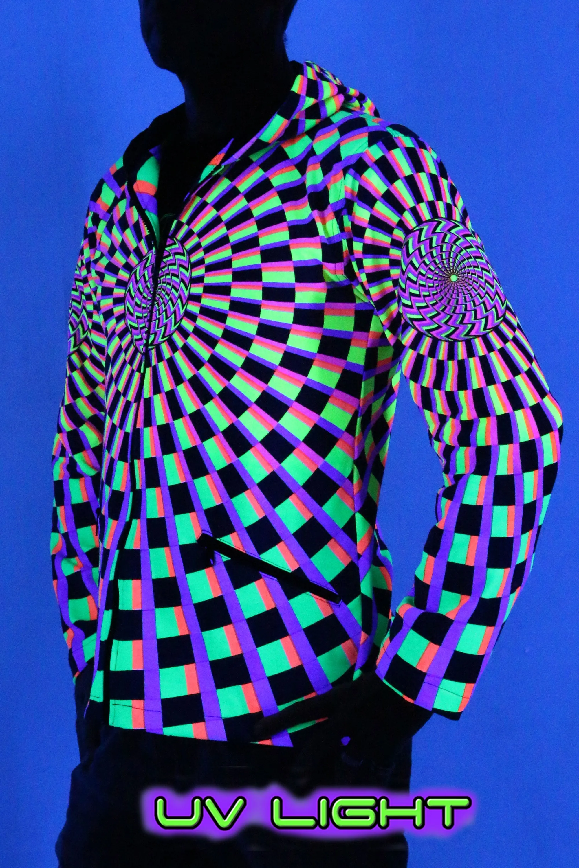 Hooded Zip Jacket : Rainbow Vertigo