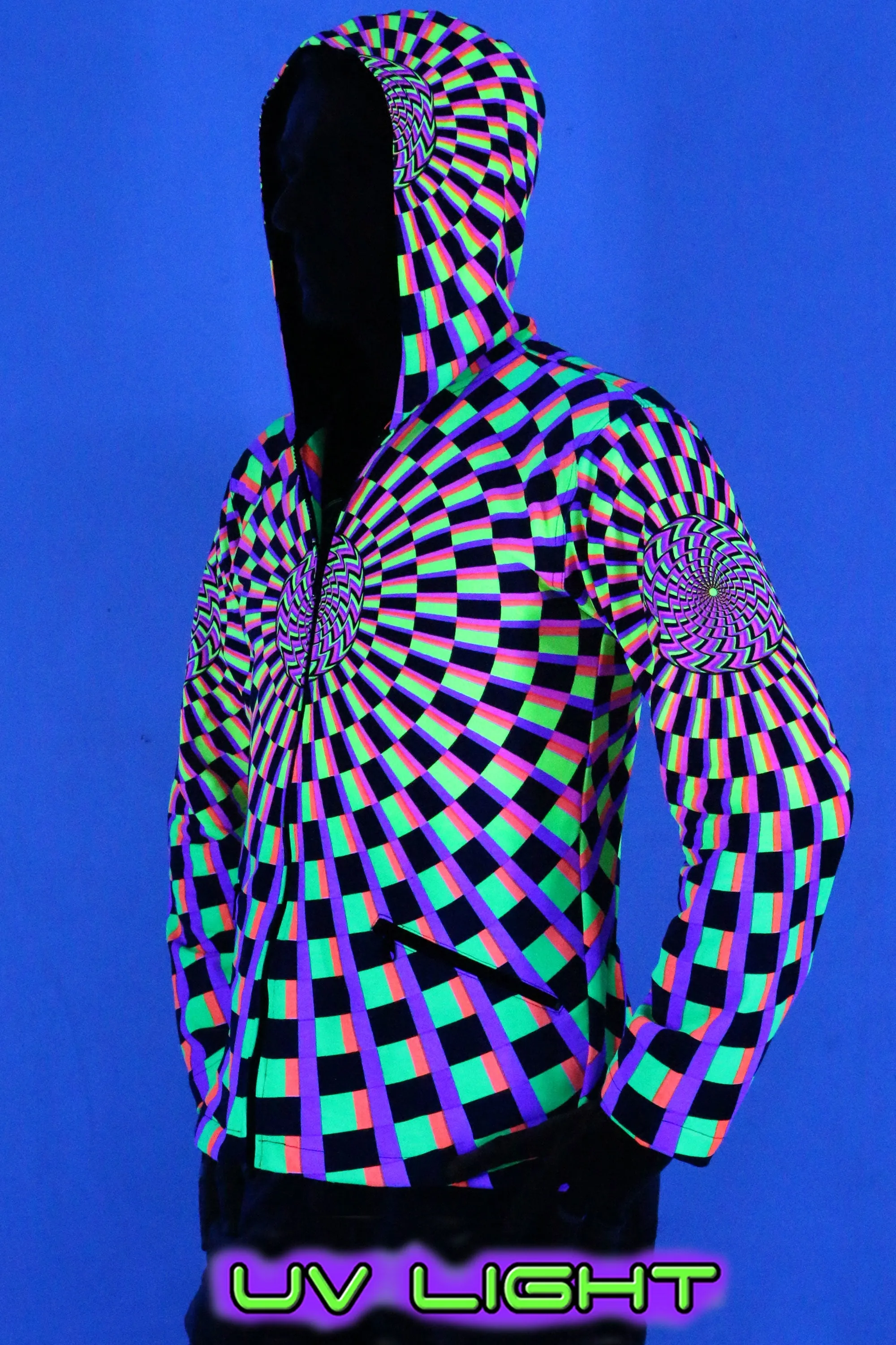 Hooded Zip Jacket : Rainbow Vertigo