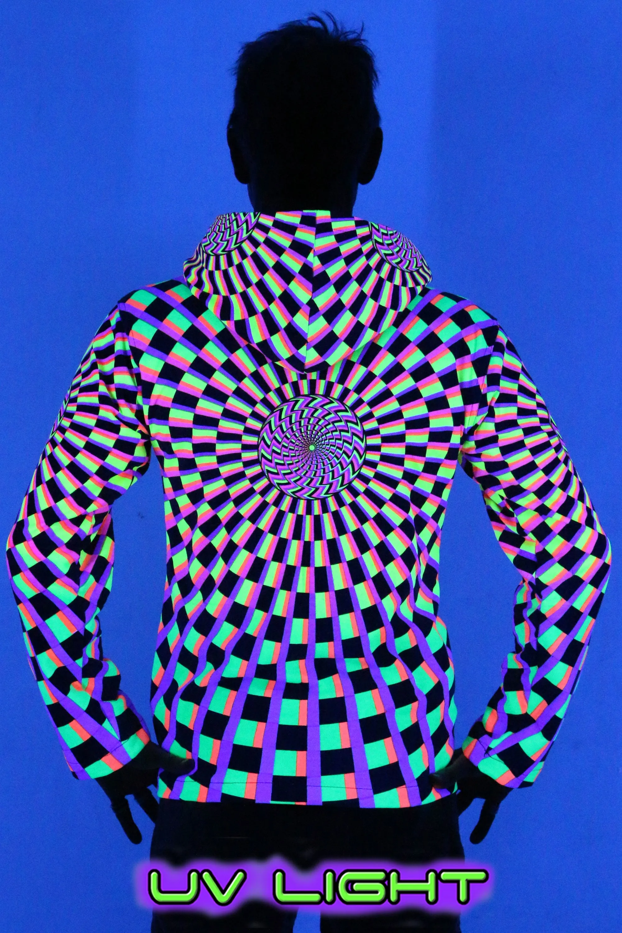 Hooded Zip Jacket : Rainbow Vertigo