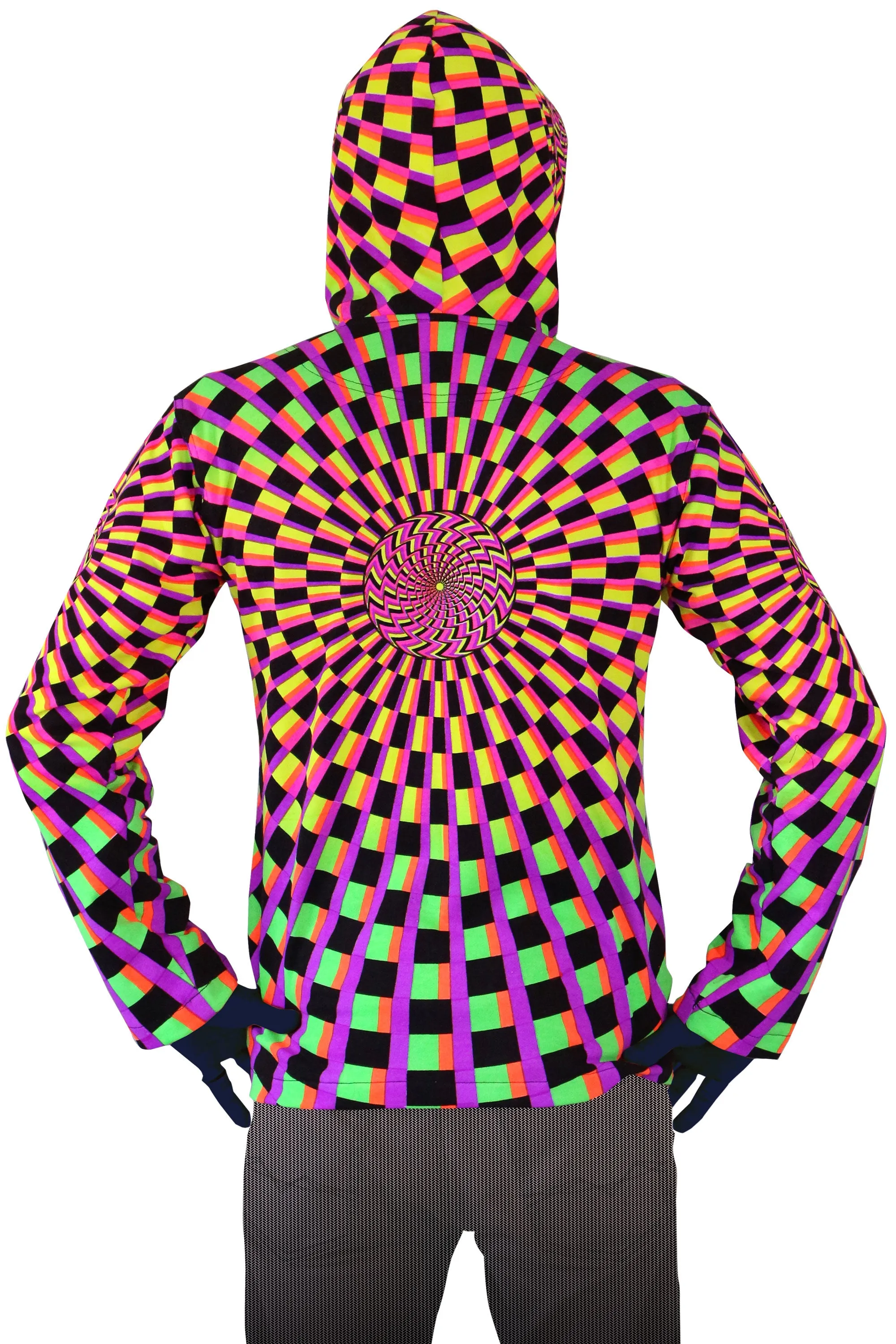 Hooded Zip Jacket : Rainbow Vertigo