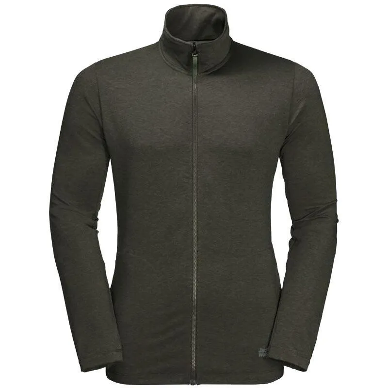 Jack Wolfskin JWP Midlayer Full Zip Pack & Go Fleece Jacket - Green Pine
