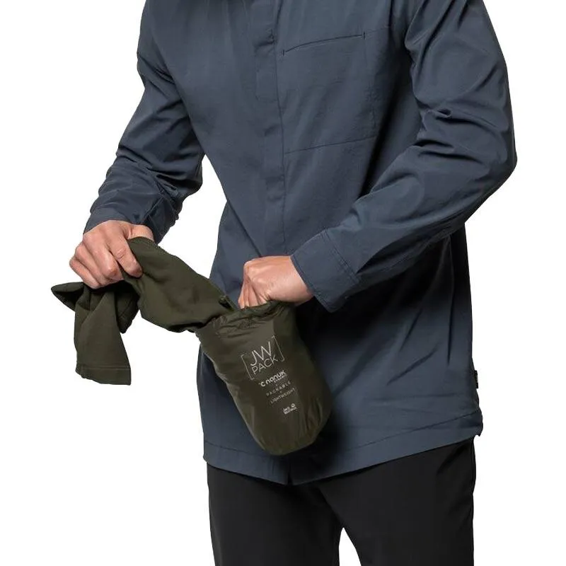 Jack Wolfskin JWP Midlayer Full Zip Pack & Go Fleece Jacket - Green Pine