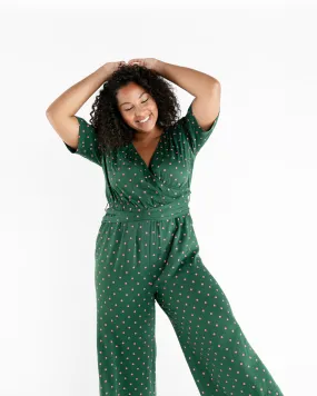 Jumpsuit - Evergreen Dot