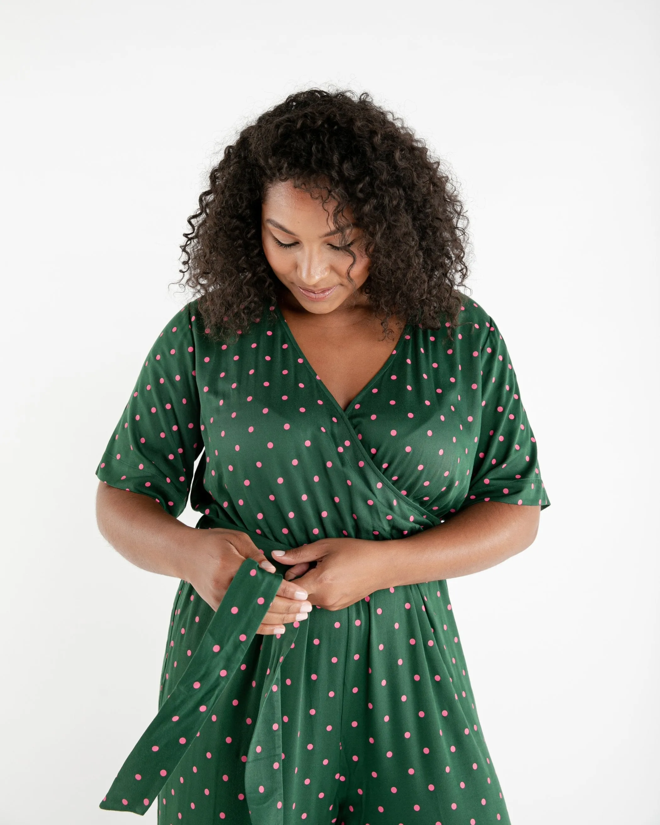 Jumpsuit - Evergreen Dot