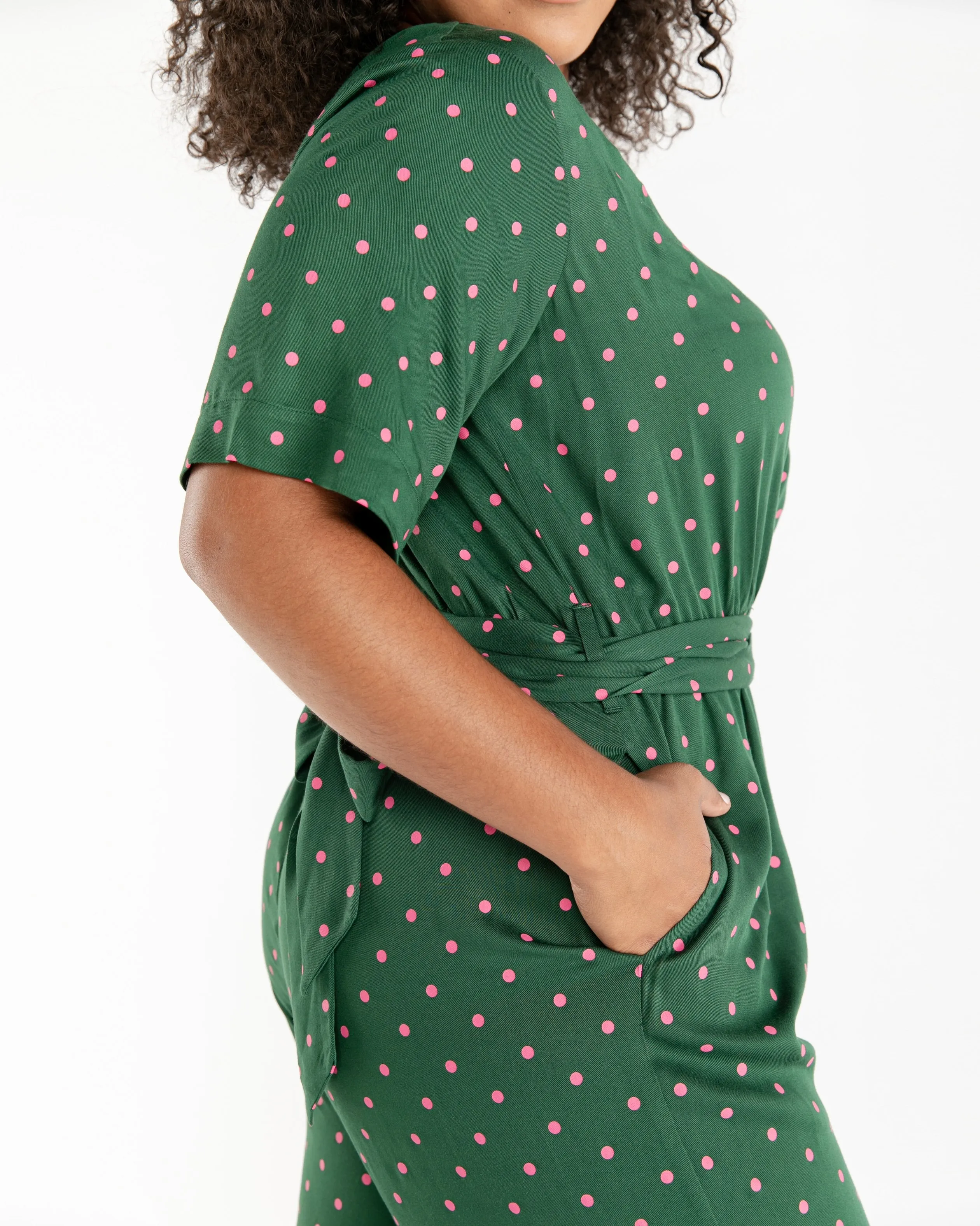 Jumpsuit - Evergreen Dot