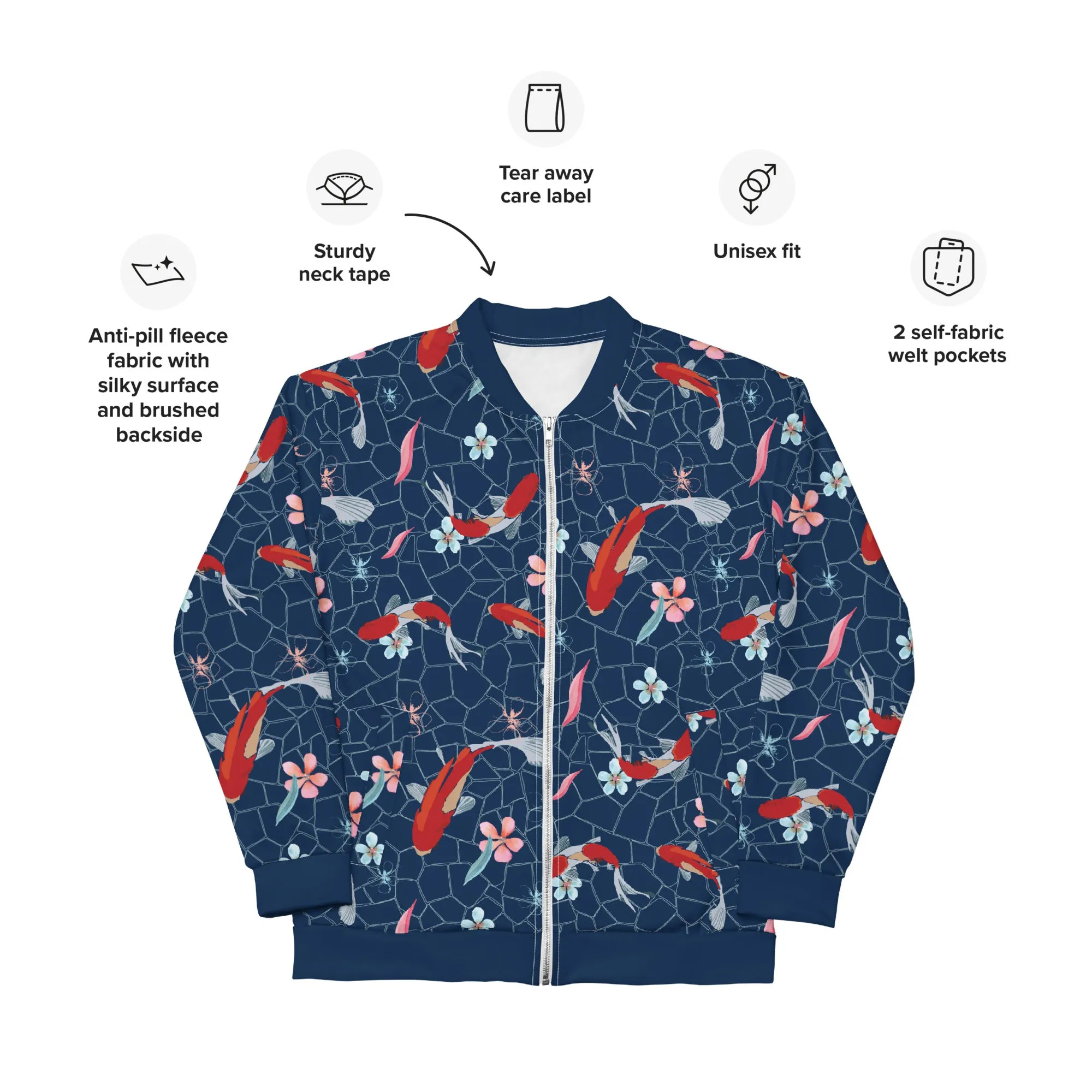 Koi Pond Unisex Bomber Jacket