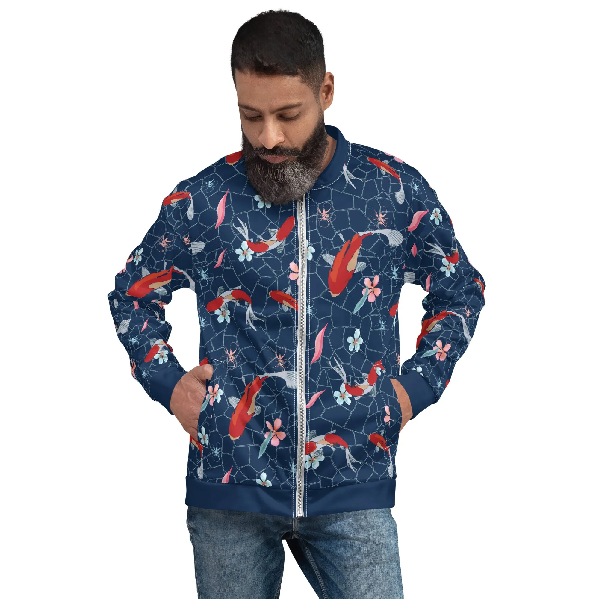 Koi Pond Unisex Bomber Jacket