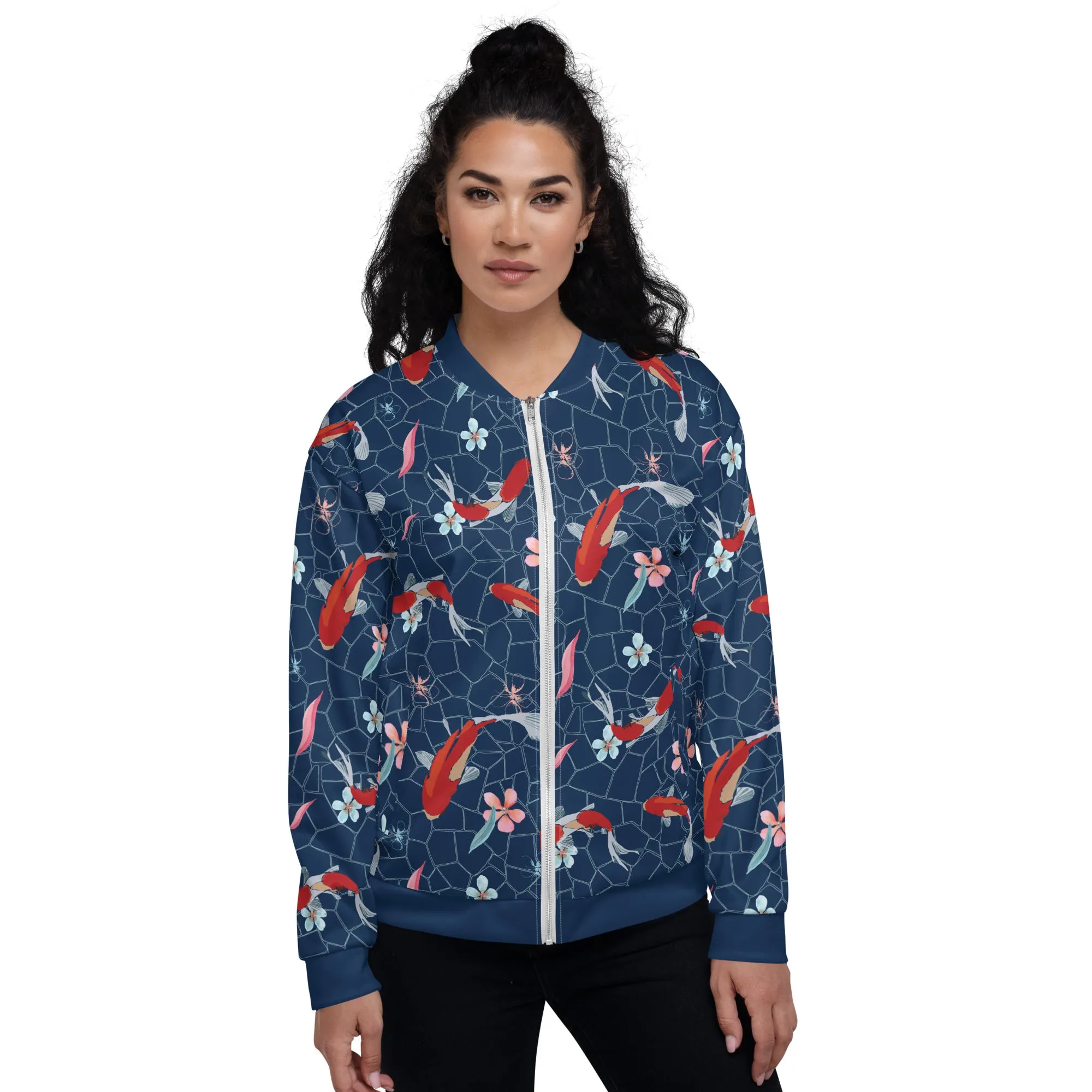 Koi Pond Unisex Bomber Jacket