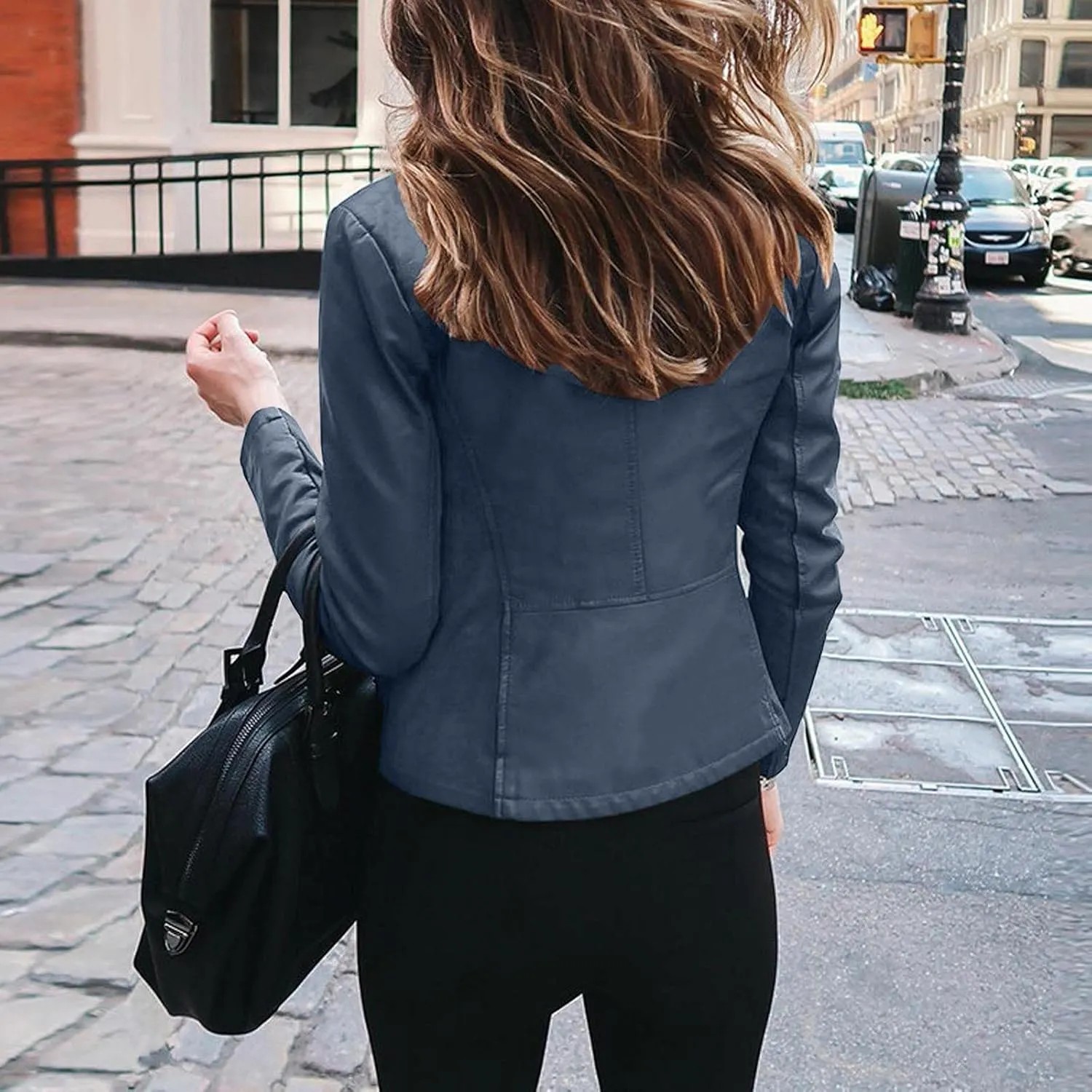 LCMTWX Winter Coats Solid Full Zip Snap Stand Collar Long Sleeve Cardigan Slim Jacket Coat for Vacation Daily Coats For