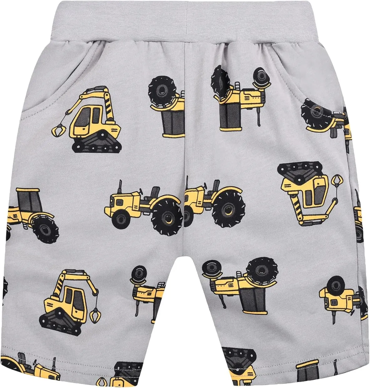 LOKTARC Toddler Boys Knit Shorts Pack of 3, Baby Summer Cotton Pull-on Active Jogger Shorts