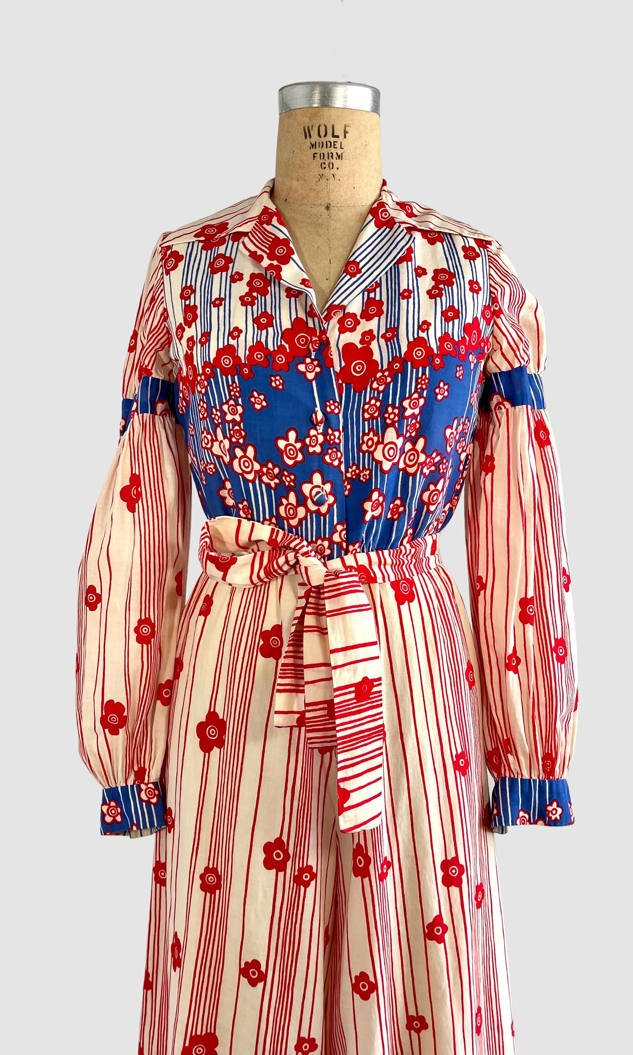 MALCOLM STARR 60s Flower Power Palazzo Pant Jumpsuit • Sm Med