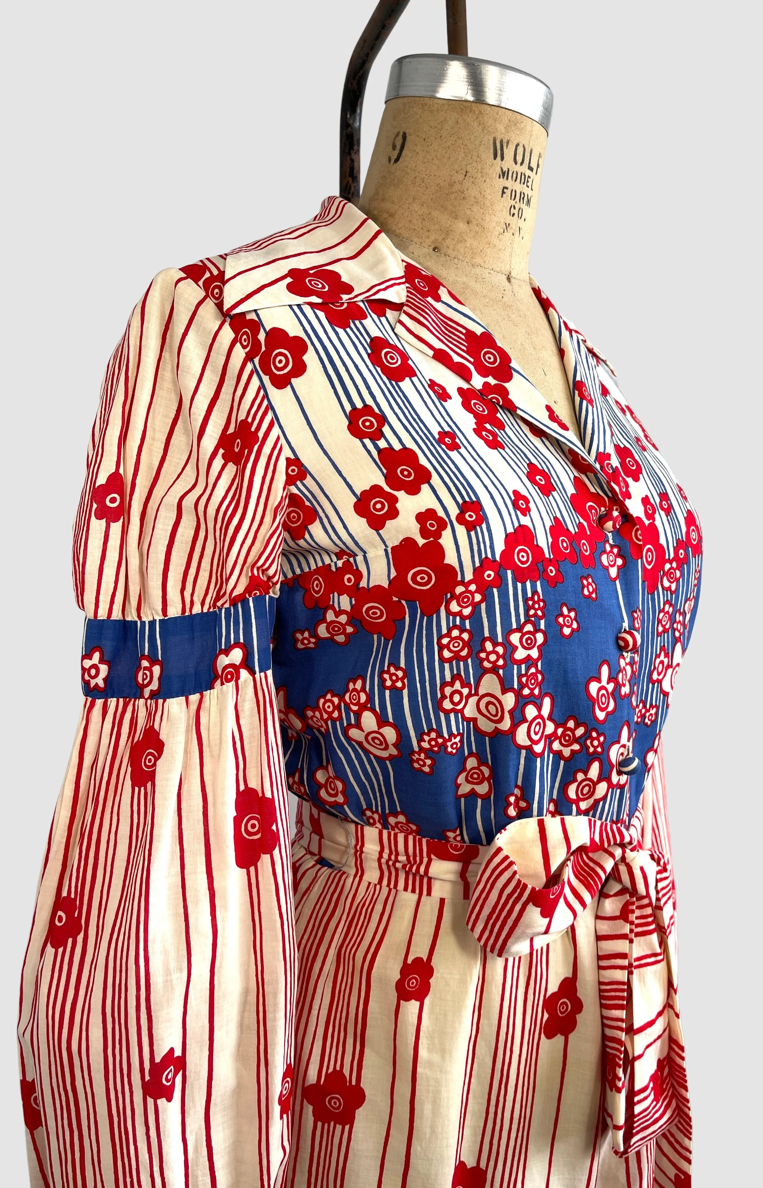 MALCOLM STARR 60s Flower Power Palazzo Pant Jumpsuit • Sm Med