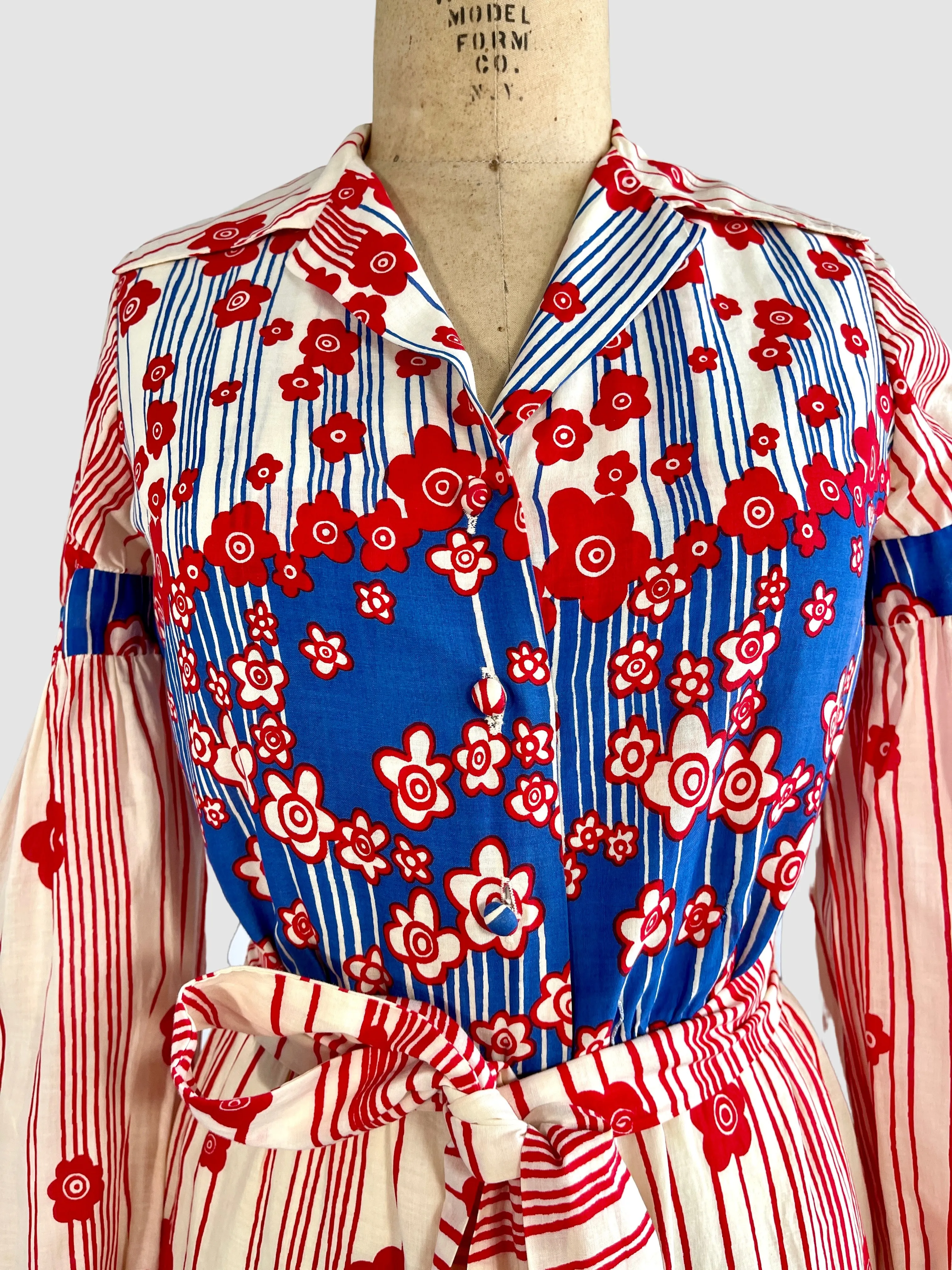 MALCOLM STARR 60s Flower Power Palazzo Pant Jumpsuit • Sm Med
