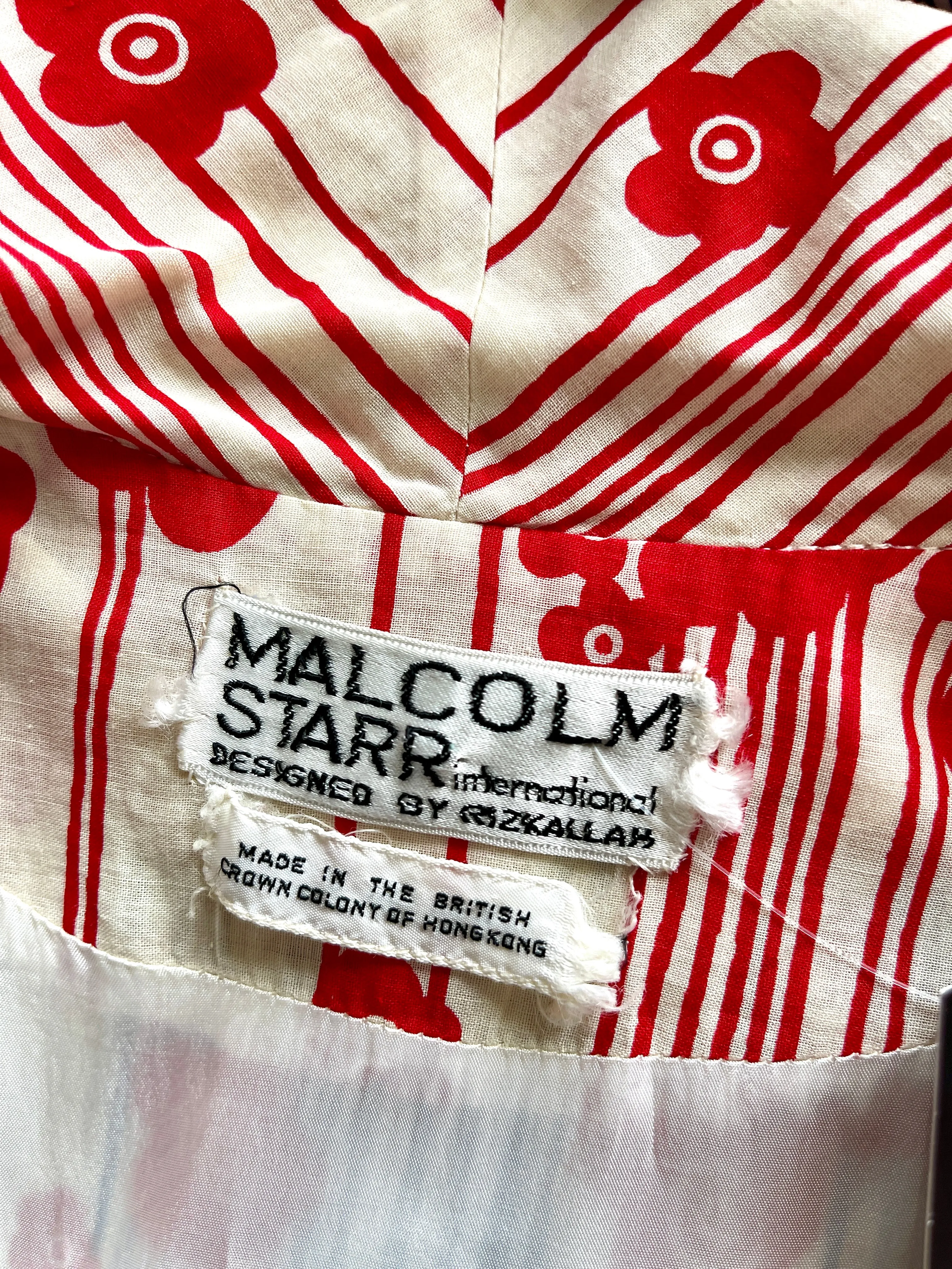 MALCOLM STARR 60s Flower Power Palazzo Pant Jumpsuit • Sm Med