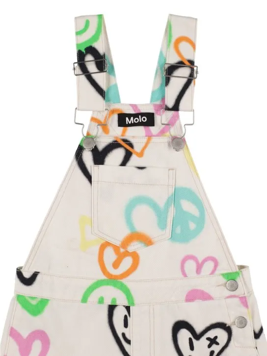 Molo   Printed cotton denim jumpsuit 