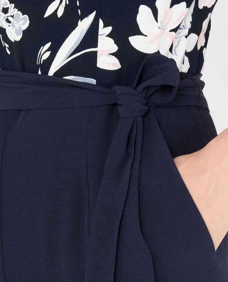 Navy Osterley Floral Print Jumpsuit
