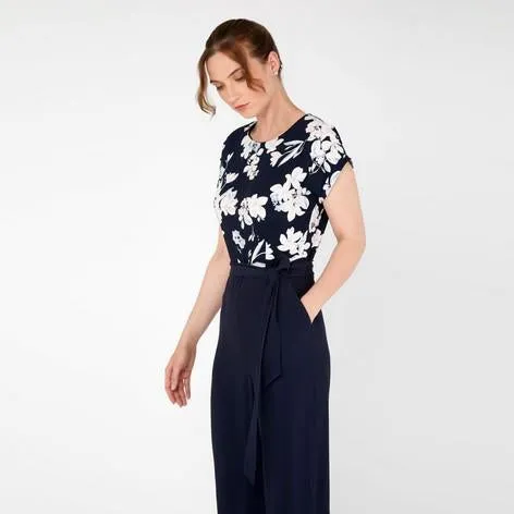 Navy Osterley Floral Print Jumpsuit