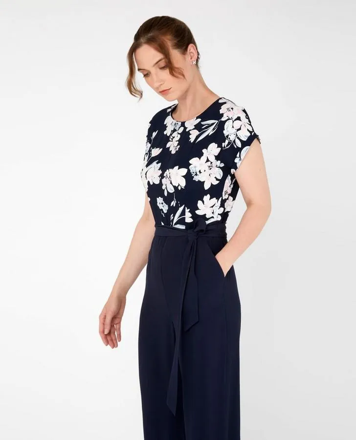 Navy Osterley Floral Print Jumpsuit