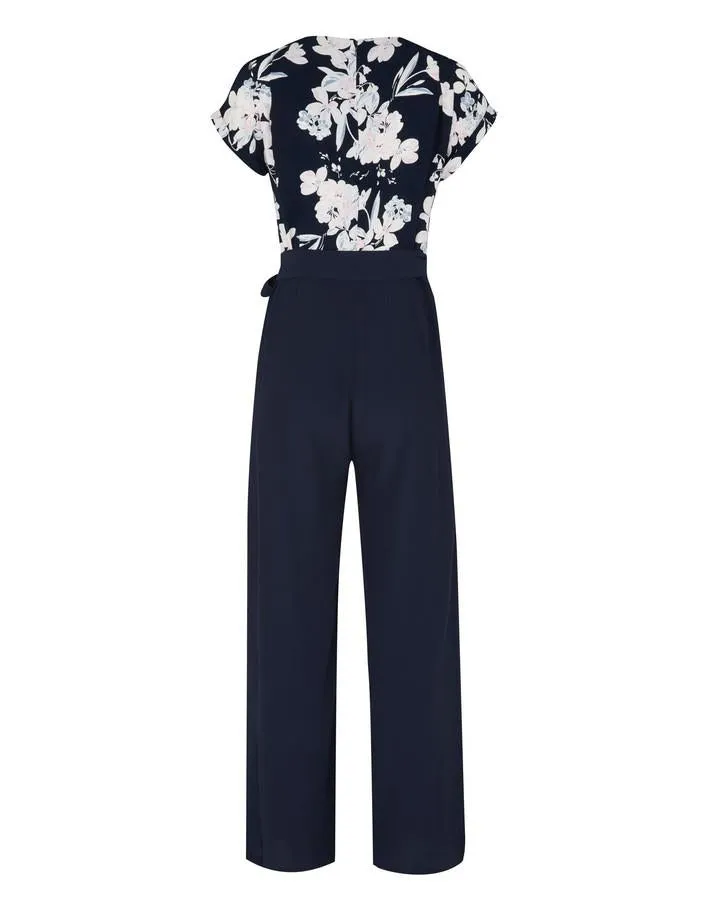 Navy Osterley Floral Print Jumpsuit