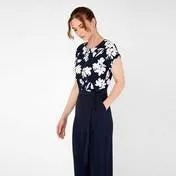 Navy Osterley Floral Print Jumpsuit