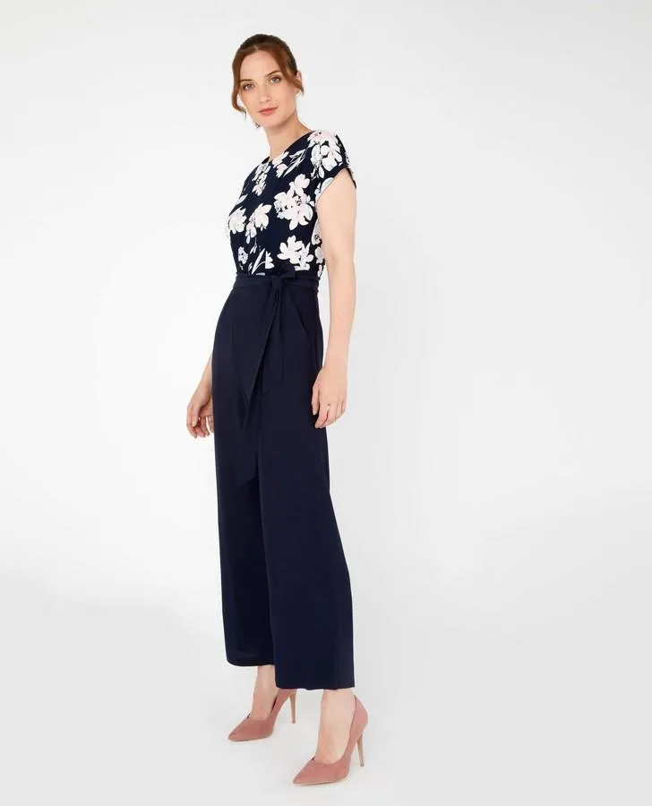 Navy Osterley Floral Print Jumpsuit