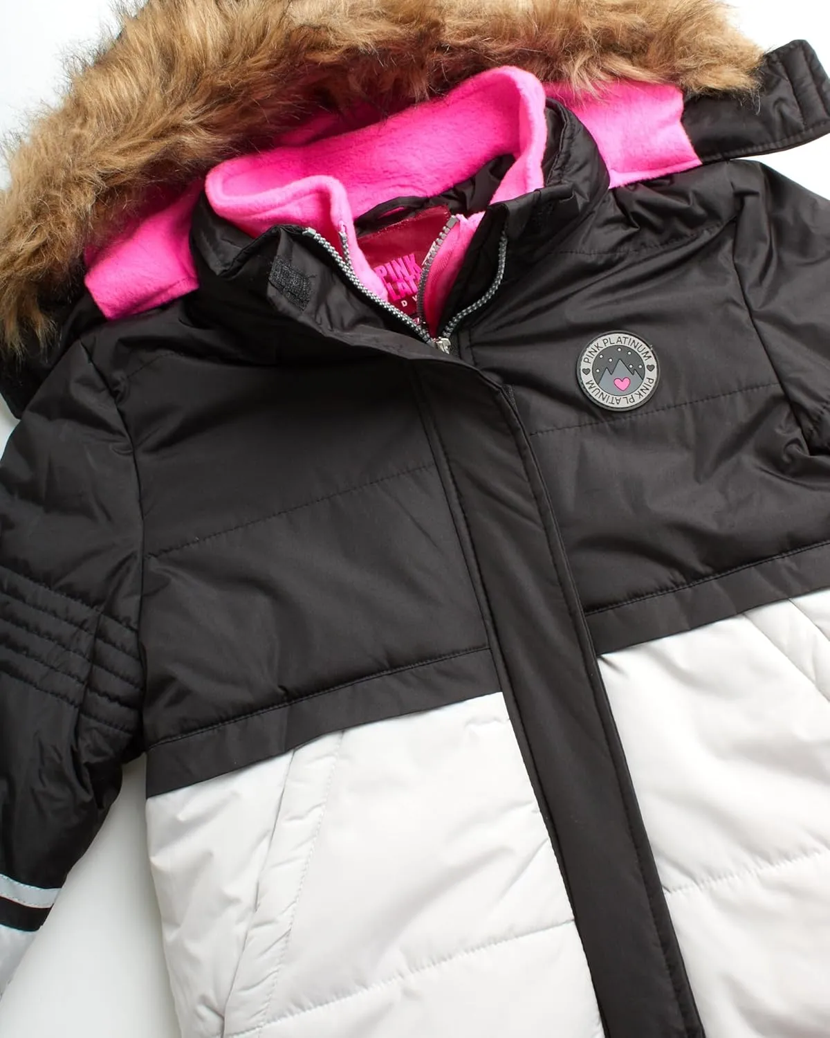 Pink Platinum Girls' Snowsuit - Water Resistant Winter Jacket and Ski Bib Overalls (2T-16)