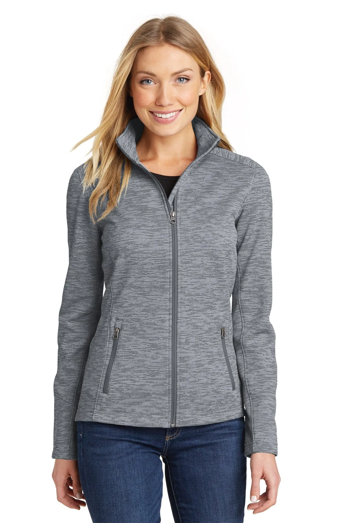 Port Authority Ladies Digi Stripe Fleece Jacket. L231
