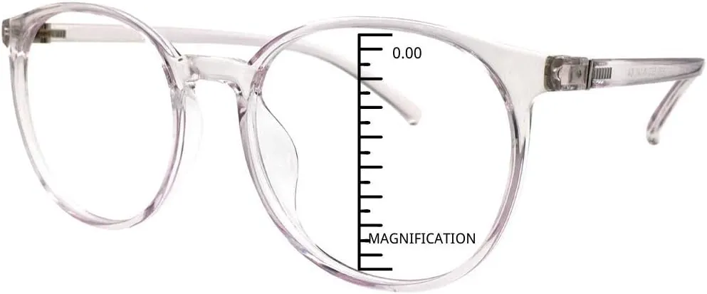 ProEyes Aurgia, Progressive Blue Light Blocking Readers, 0 Power on Top Lens, Anti-Reflective