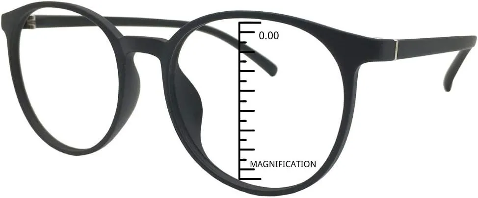 ProEyes Aurgia, Progressive Blue Light Blocking Readers, 0 Power on Top Lens, Anti-Reflective