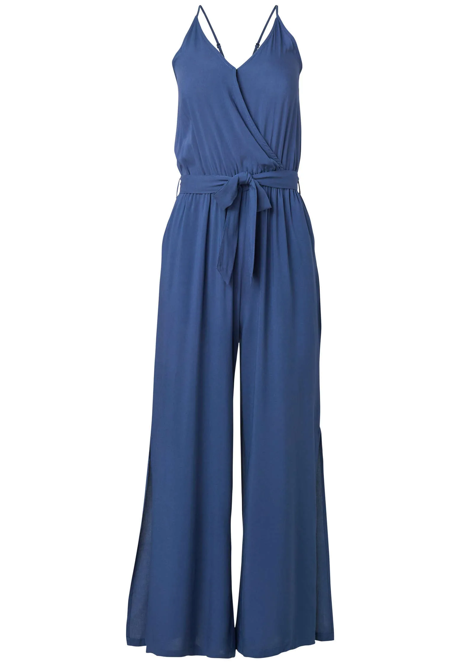 Ruffle Jumpsuit - Blue
