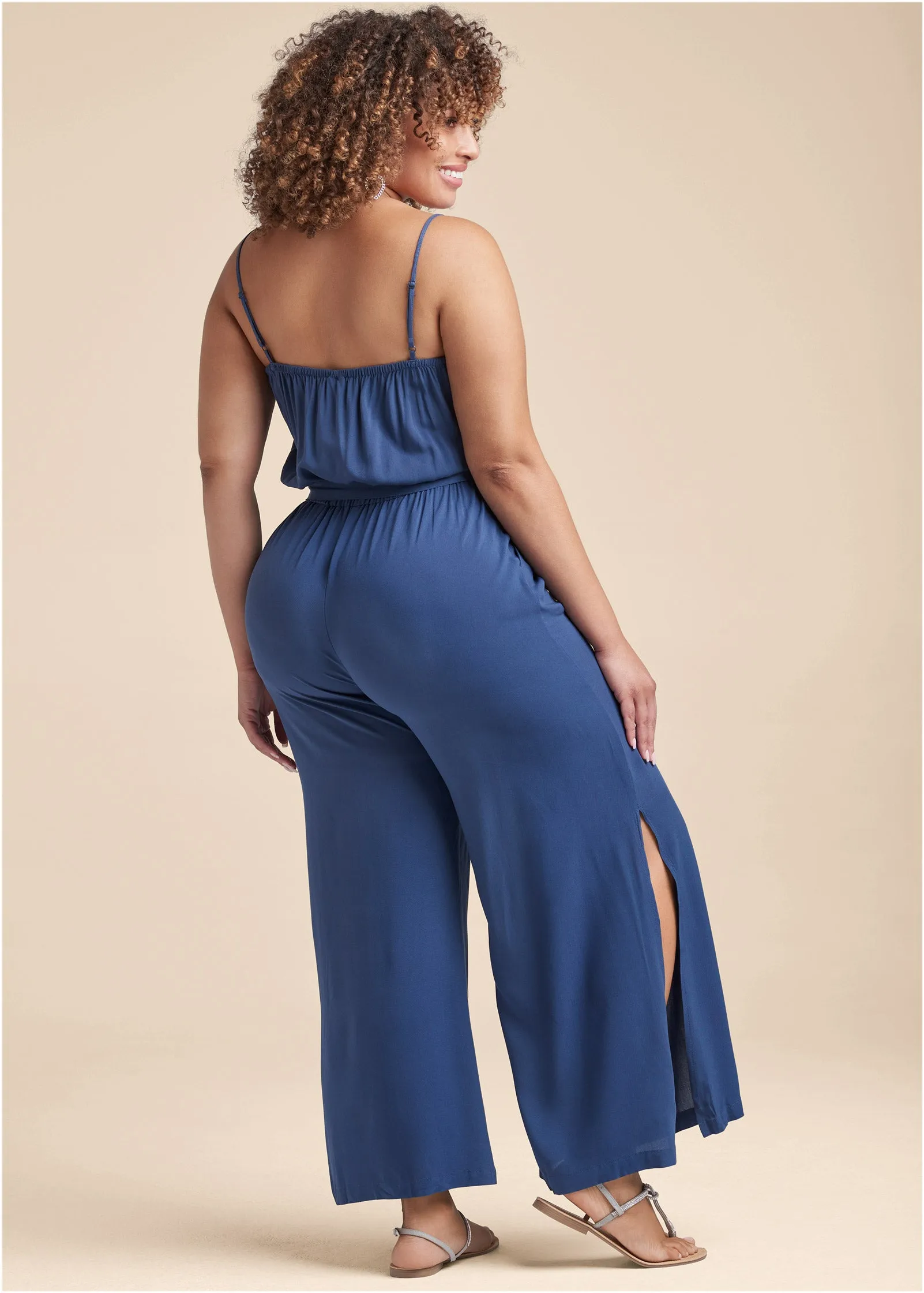 Ruffle Jumpsuit - Blue