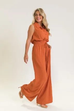 Sadie Grace Terracotta Jumpsuit FINAL SALE