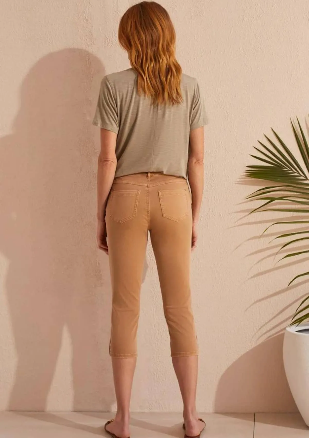 Short Sleeve V-Neck Top with Special Stitching - Sage