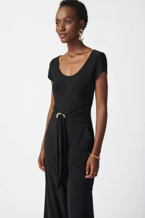Silky Knit Culotte-Leg Jumpsuit