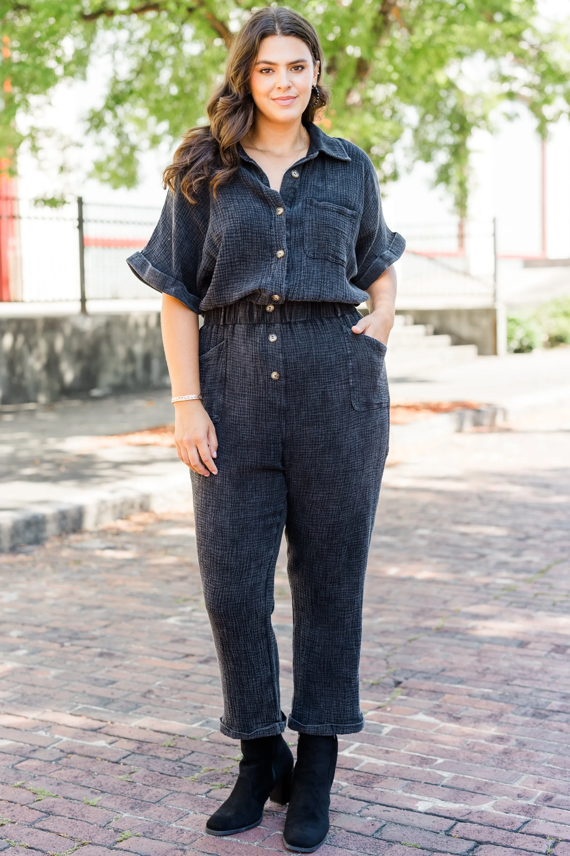 Slowly Drifting Jumpsuit, Black