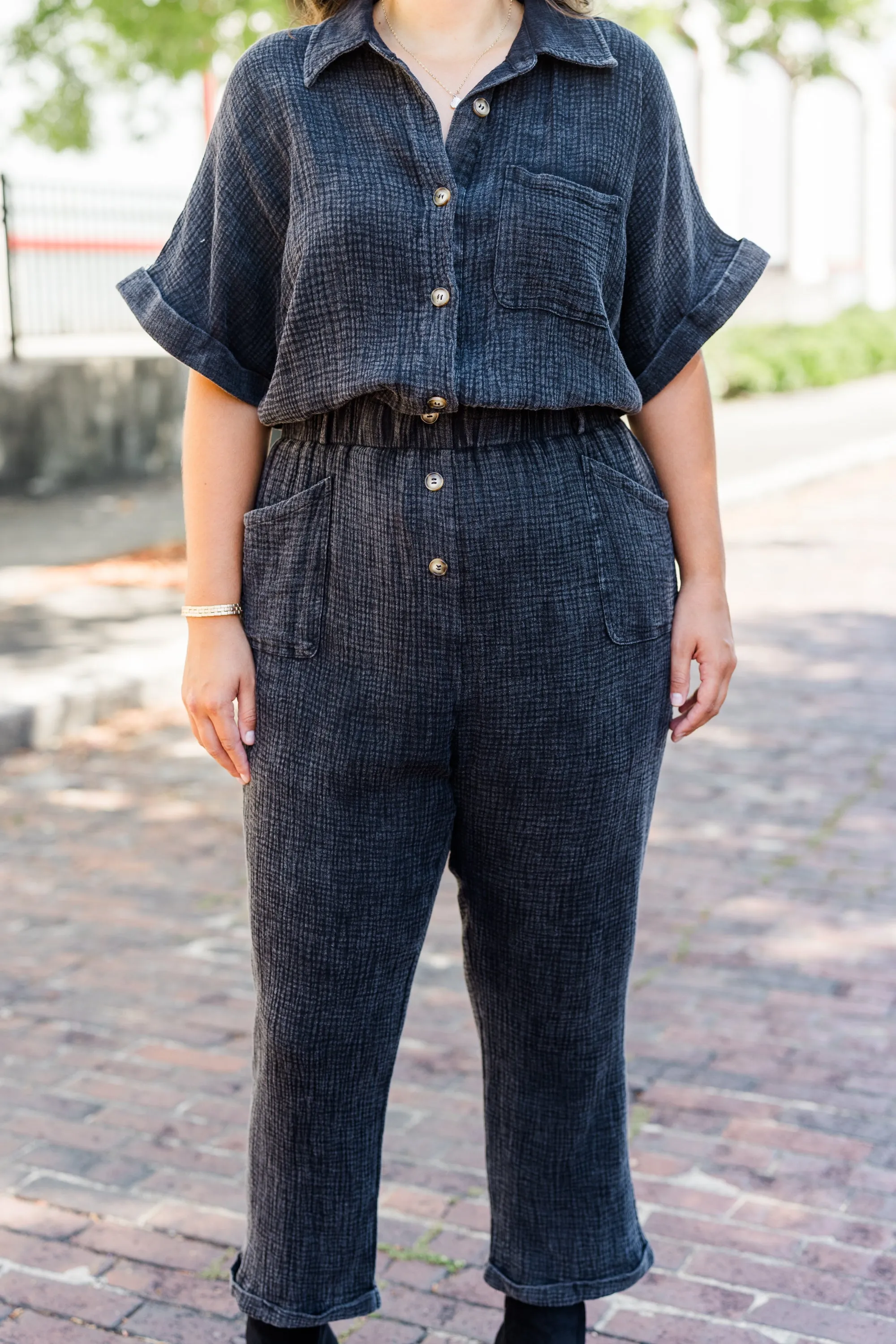 Slowly Drifting Jumpsuit, Black