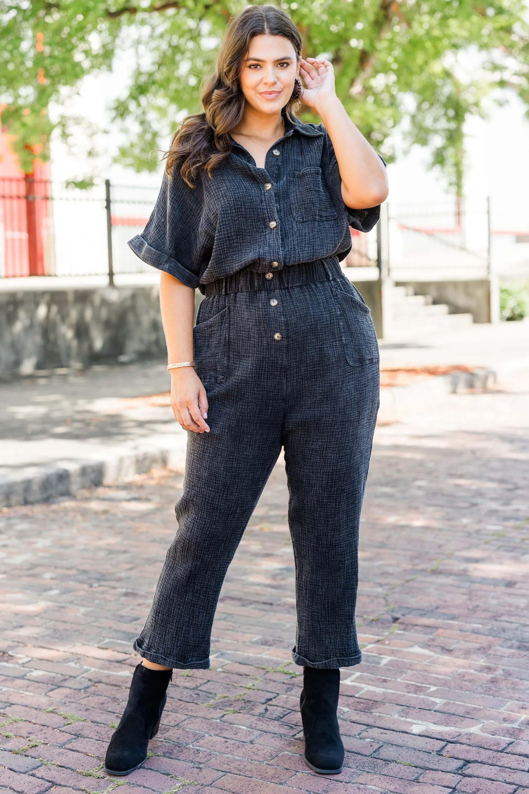 Slowly Drifting Jumpsuit, Black