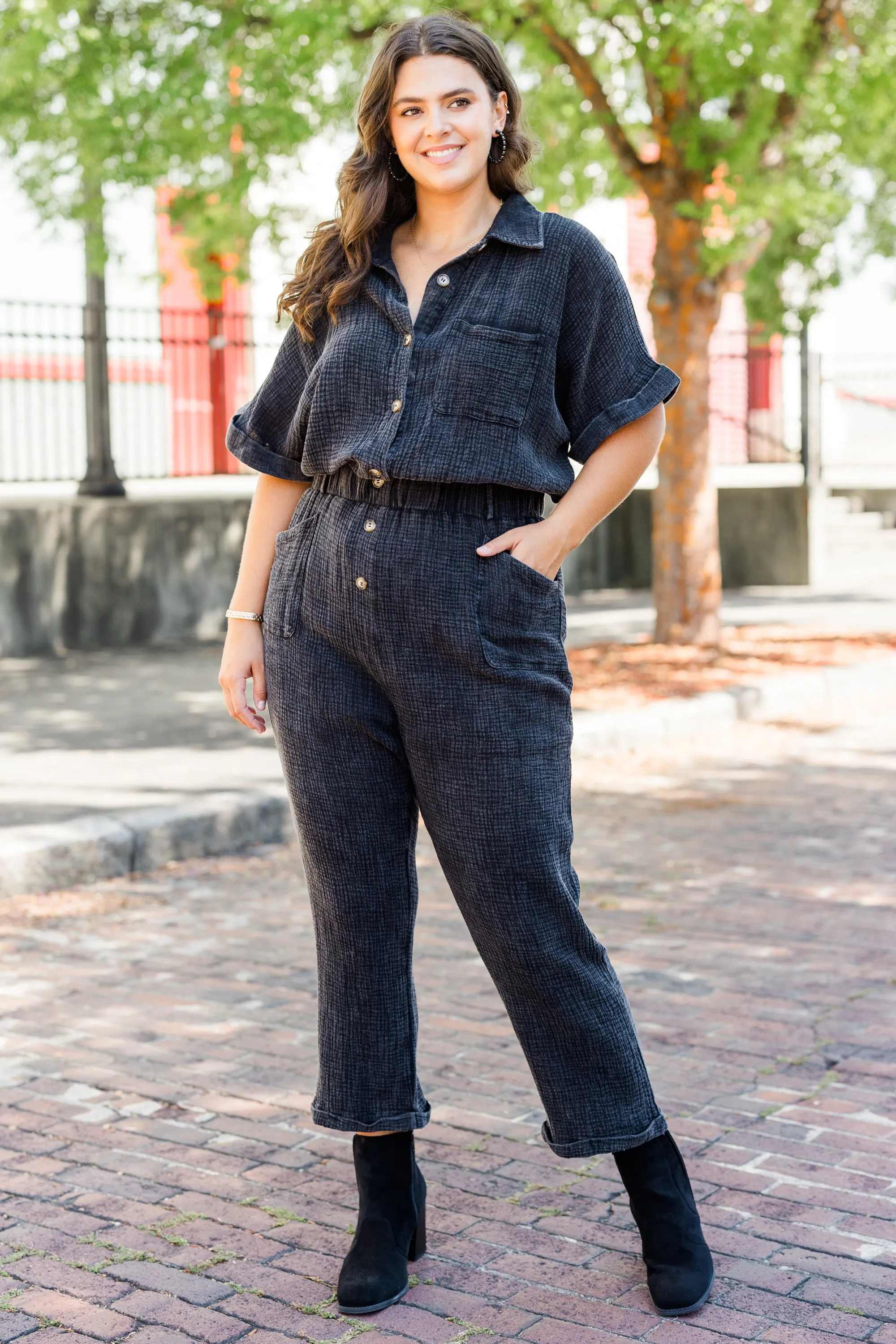 Slowly Drifting Jumpsuit, Black
