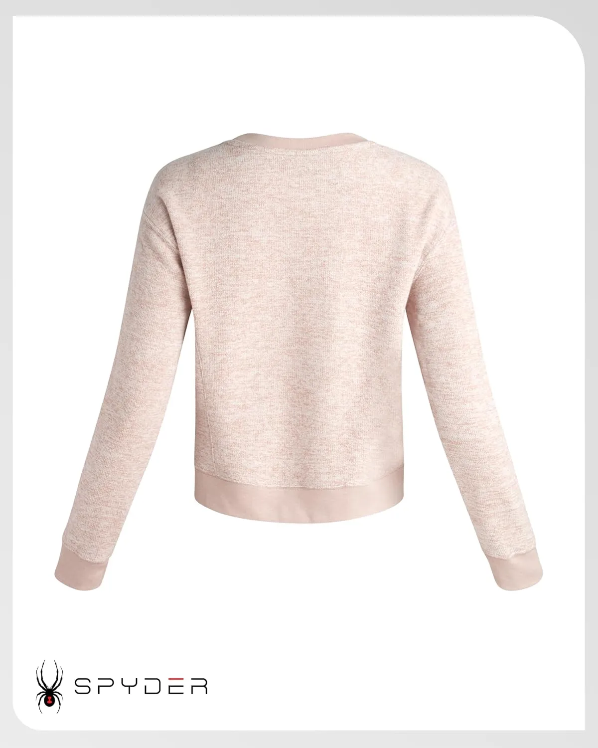Spyder Women's Terry Fleece Sweater - Long Sleeve Fleece Pullover with Ribbed Cuffs Hem and Neckline (Sizes: S-XL)