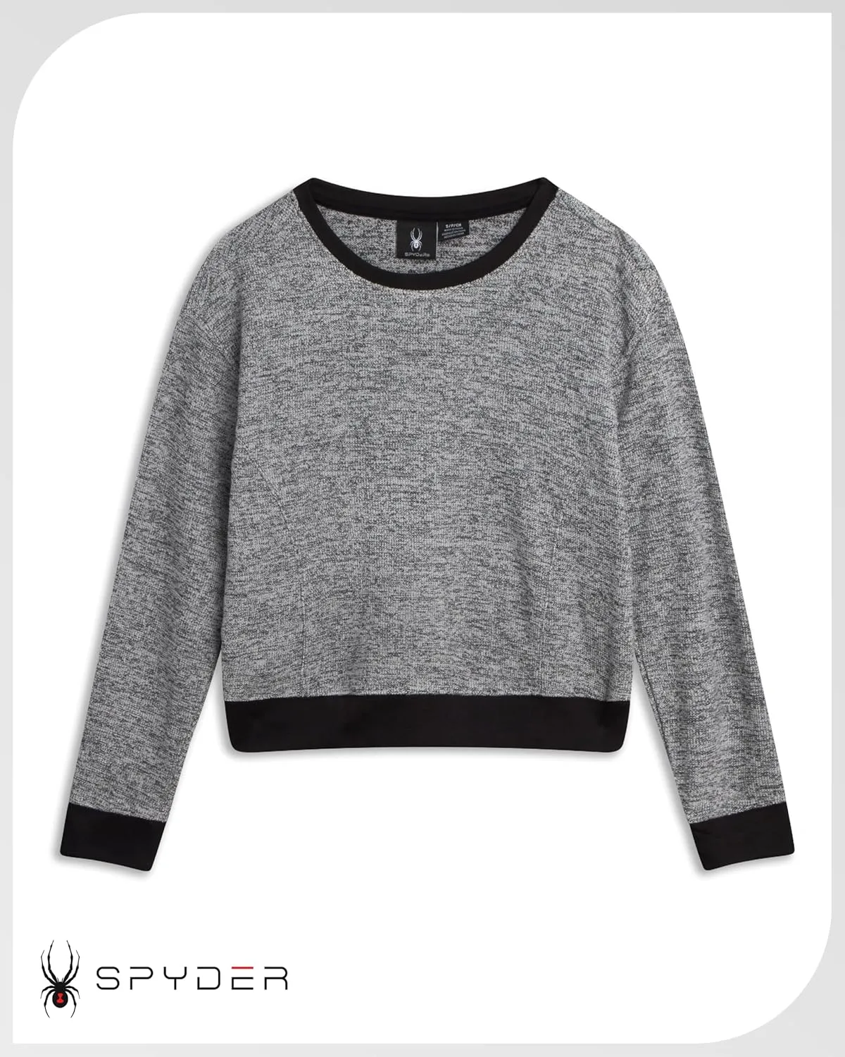 Spyder Women's Terry Fleece Sweater - Long Sleeve Fleece Pullover with Ribbed Cuffs Hem and Neckline (Sizes: S-XL)