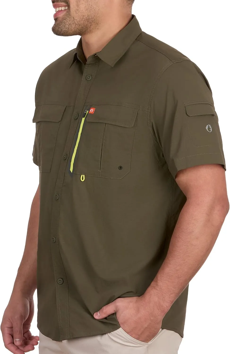 The American Outdoorsman Blackfoot River Short Sleeve Performance Fishing Shirt for Men